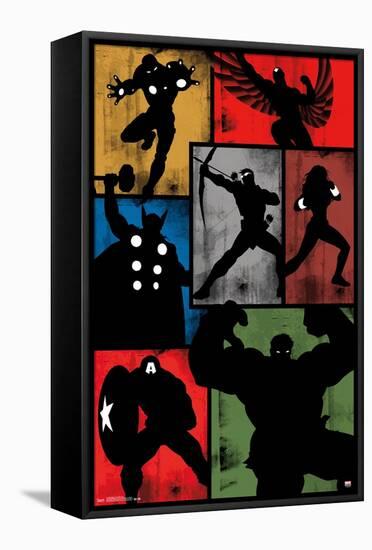 Marvel Comics - Avengers - Simplistic Grid-Trends International-Framed Stretched Canvas