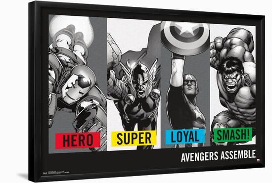 Marvel Comics - Avengers - Traits - Hero - Super - Loyal - Smash!-Trends International-Framed Poster