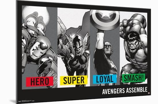 Marvel Comics - Avengers - Traits - Hero - Super - Loyal - Smash!-Trends International-Mounted Poster