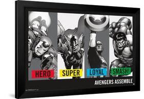 Marvel Comics - Avengers - Traits - Hero - Super - Loyal - Smash!-Trends International-Framed Poster