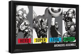 Marvel Comics - Avengers - Traits - Hero - Super - Loyal - Smash!-Trends International-Framed Poster