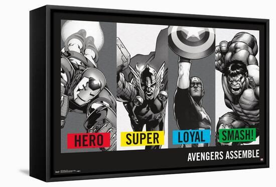 Marvel Comics - Avengers - Traits - Hero - Super - Loyal - Smash!-Trends International-Framed Stretched Canvas