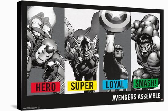 Marvel Comics - Avengers - Traits - Hero - Super - Loyal - Smash!-Trends International-Stretched Canvas