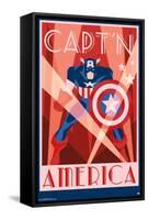 Marvel Comics - Captain America - Art Deco-Trends International-Framed Stretched Canvas