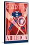 Marvel Comics - Captain America - Art Deco-Trends International-Stretched Canvas