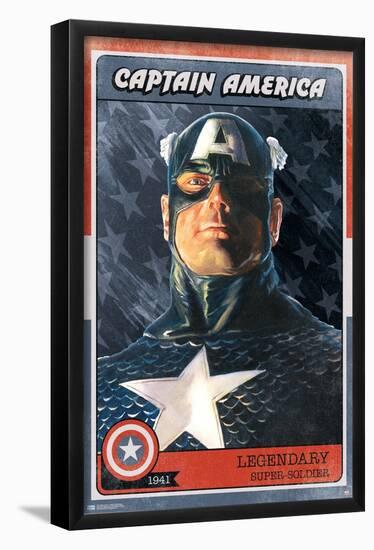 Marvel Comics - Captain America Card-Trends International-Framed Poster