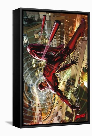 Marvel Comics Daredevil - Rooftop Cover-Trends International-Framed Stretched Canvas