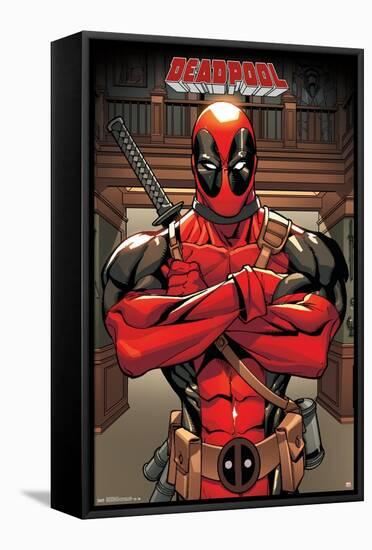 Marvel Comics - Deadpool - Pose-Trends International-Framed Stretched Canvas