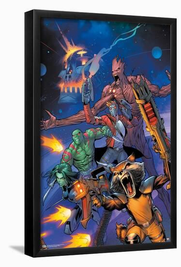 Marvel Comics Guardians of the Galaxy - Group Screaming-Trends International-Framed Poster