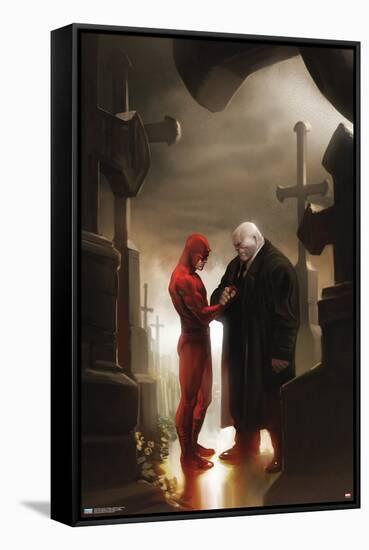 Marvel Comics - Kingpin - Daredevil in Cemetery-Trends International-Framed Stretched Canvas