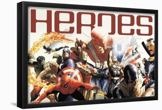 Marvel Comics - Marvel 80th Anniversary - Heroes-Trends International-Framed Poster