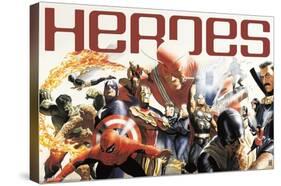 Marvel Comics - Marvel 80th Anniversary - Heroes-Trends International-Stretched Canvas