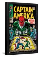 Marvel Comics Retro: Captain America Comic Book Cover No.103, Red Skull, the Weakest Link (aged)-null-Framed Poster