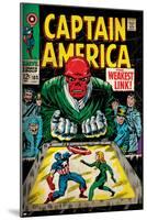 Marvel Comics Retro: Captain America Comic Book Cover No.103, Red Skull, the Weakest Link (aged)-null-Mounted Poster