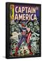 Marvel Comics Retro: Captain America Comic Book Cover No.107, with Red Skull and Bucky (aged)-null-Framed Poster