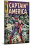 Marvel Comics Retro: Captain America Comic Book Cover No.107, with Red Skull and Bucky (aged)-null-Mounted Poster