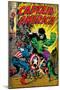 Marvel Comics Retro: Captain America Comic Book Cover No.110, with the Hulk and Bucky (aged)-null-Mounted Poster