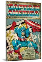 Marvel Comics Retro: Captain America Comic Panel; Smashing through Window (aged)-null-Mounted Poster