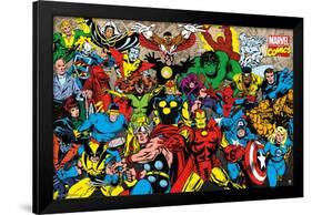 Marvel Comics - Retro Lineup-Trends International-Framed Poster