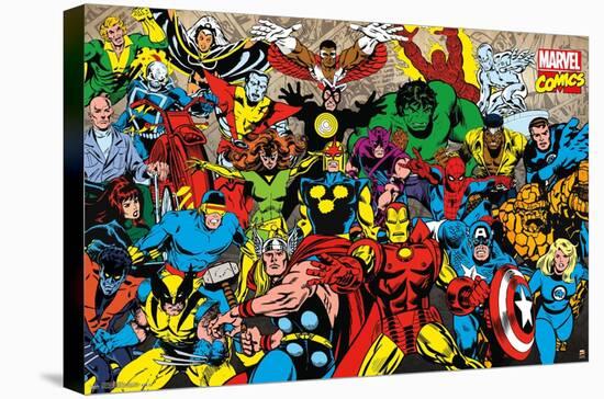 Marvel Comics - Retro Lineup-Trends International-Stretched Canvas