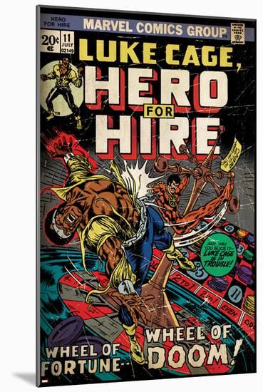 Marvel Comics Retro: Luke Cage, Hero for Hire Comic Book Cover No.11 (aged)-null-Mounted Poster
