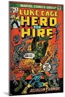 Marvel Comics Retro: Luke Cage, Hero for Hire Comic Book Cover No.6, Assassin in Armor! (aged)-null-Mounted Poster