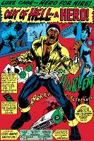 Marvel Comics Retro: Luke Cage, Hero for Hire Comic Panel, Screaming-null-Lamina Framed Poster