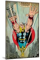 Marvel Comics Retro: Mighty Thor Comic Panel, Flying (aged)-null-Mounted Poster