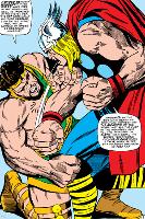 Marvel Comics Retro: Mighty Thor Comic Panel, Hercules-null-Lamina Framed Poster
