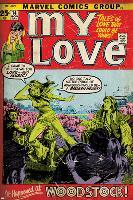 Marvel Comics Retro: My Love Comic Book Cover No.14, Woodstock (aged)-null-Lamina Framed Poster