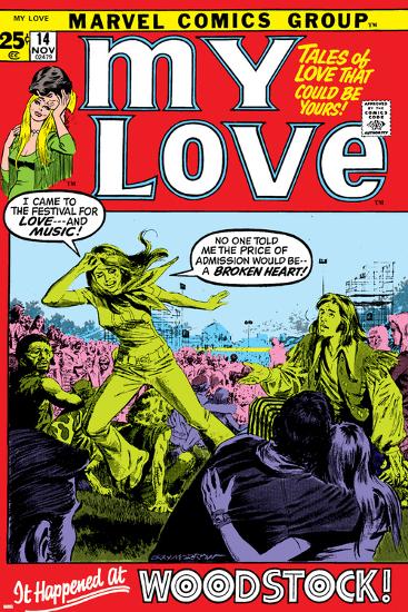 Marvel Comics Retro: My Love Comic Book Cover No.14, Woodstock-null-Lamina Framed Poster