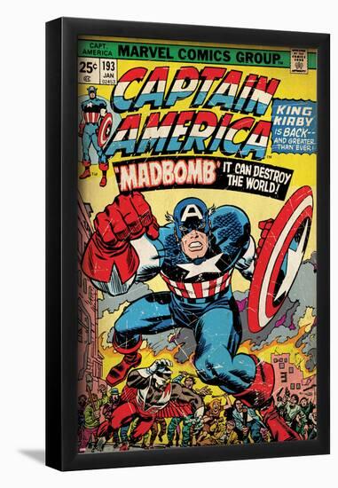 Marvel Comics Retro Style Guide: Captain America-null-Framed Poster