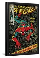 Marvel Comics Retro: The Amazing Spider-Man Comic Book Cover No.100, 100th Anniversary Issue (aged)-null-Framed Poster