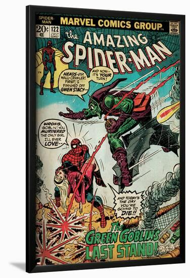 Marvel Comics Retro: The Amazing Spider-Man Comic Book Cover No.122, the Green Goblin (aged)-null-Lamina Framed Poster