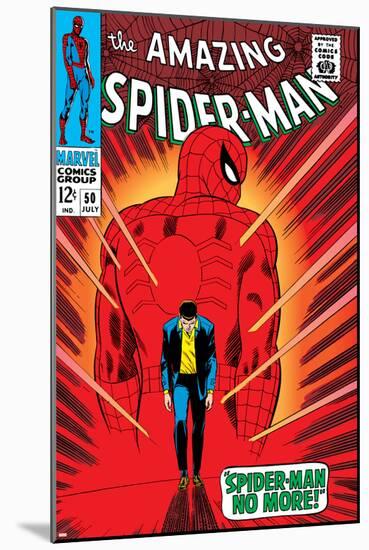 Marvel Comics Retro: The Amazing Spider-Man Comic Book Cover No.50, Spider-Man No More!-null-Mounted Poster