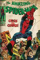 Marvel Comics Retro: The Amazing Spider-Man Comic Book Cover No.68, Crisis on Campus (aged)-null-Lamina Framed Poster