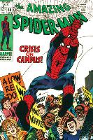 Marvel Comics Retro: The Amazing Spider-Man Comic Book Cover No.68, Crisis on Campus-null-Lamina Framed Poster