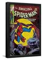 Marvel Comics Retro: The Amazing Spider-Man Comic Book Cover No.70, Wanted! (aged)-null-Framed Poster