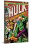 Marvel Comics Retro: The Incredible Hulk Comic Book Cover No.181, with Wolverine (aged)-null-Mounted Poster