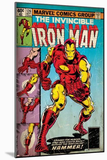 Marvel Comics Retro: The Invincible Iron Man Comic Book Cover No.126, Suiting Up for Battle (aged)-null-Mounted Poster