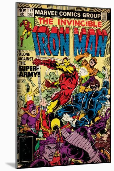 Marvel Comics Retro: The Invincible Iron Man Comic Book Cover No.127, Against the Super-Army!-null-Mounted Poster