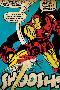 Marvel Comics Retro: The Invincible Iron Man Comic Panel, Fighting and Shooting, Shoosh! (aged)-null-Lamina Framed Poster