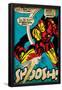 Marvel Comics Retro: The Invincible Iron Man Comic Panel, Fighting and Shooting, Shoosh! (aged)-null-Framed Poster