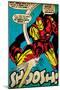 Marvel Comics Retro: The Invincible Iron Man Comic Panel, Fighting and Shooting, Shoosh! (aged)-null-Mounted Poster