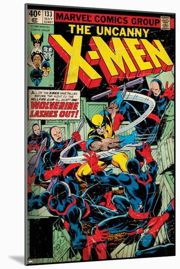 Marvel Comics Retro: The X-Men Comic Book Cover No.133, Wolverine Lashes Out (aged)-null-Mounted Poster