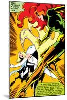Marvel Comics Retro: X-Men Comic Panel, Phoenix, Emma Frost, Fighting-null-Mounted Poster