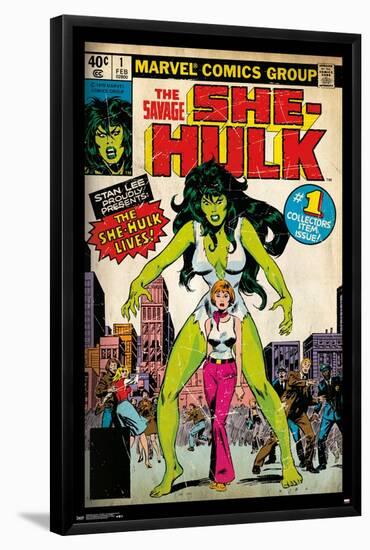 Marvel Comics - She-Hulk - The Savage She-Hulk #1-Trends International-Framed Poster