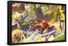 Marvel Comics - Spider-Man - Battle with Sinister Six-Trends International-Framed Poster