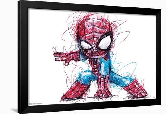 Marvel Comics - Spider-Man - Sketch-Trends International-Framed Poster