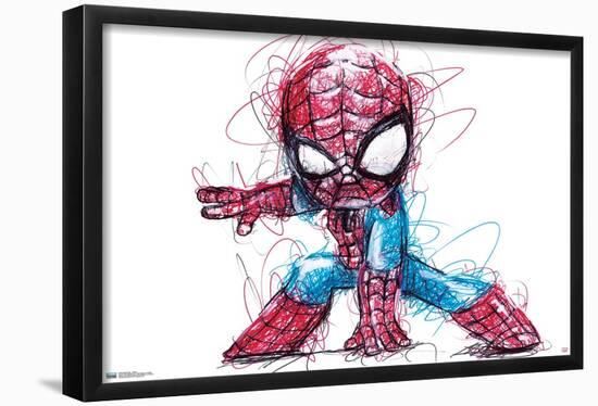 Marvel Comics - Spider-Man - Sketch-Trends International-Framed Poster